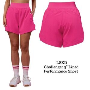 LSKD pink 5" running shorts